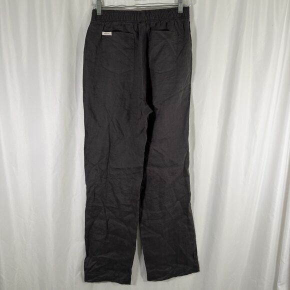 Nudelucy 100% Linen Pants Women's Small Grey Pull On Elastic Waist NU23971 - Picture 8 of 11